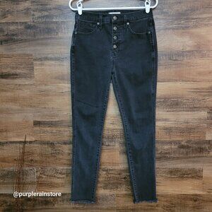 Madewell Jeans 28 Skinny Button Fly 10" High Rise Berkeley Wash AA590 Stretch